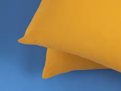 روبالشی 2 بسته پنبه ای ساده 50×70 سانتی متر خردل انگلیش هوم