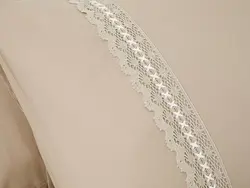 روبالشی ست دو عددی  50×70 طرح نانسی – بژ انگلیش هوم