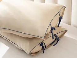 روبالشی ست دو عددی درجه یک نخی 50×70 رنگ قهوه ای انگلیش هوم