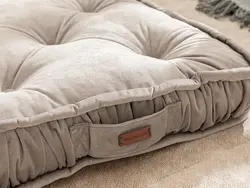 بالش تزئینی مخملی مربع مالتا اتاق نشیمن 60x60x14 رنگ خاکستری انگلیش هوم
