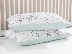 روبالشی ست دو عددی نخی طرحدار سایز 50×70 رنگ آبی فیروزه ای انگلیش هوم