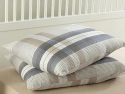 روبالشی ست دو عددی نخی طبیعی سایز 50×70 رنگ آبی تیره انگلیش هوم