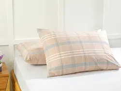 روبالشی ست دو عددی نخی طبیعی سایز 50×70 رنگ صورتی انگلیش هوم