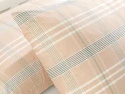 روبالشی ست دو عددی نخی طبیعی سایز 50×70 رنگ صورتی انگلیش هوم