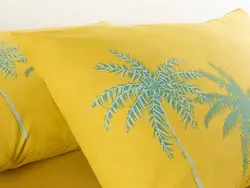 روبالشی ست دو عددی طرح نخل سایز 50×70 رنگ سبز کیوی انگلیش هوم