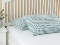 روبالشی ست دو عددی نخی طرحدار سایز 50×70 رنگ آبی تیره انگلیش هوم