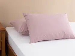 روبالشی ست دو عددی نخی راه راه سایز 50×70 رنگ رز انگلیش هوم