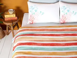 روتختی دو سایز کارتی Fabrizio – طرح دار قرمز 200X220CM مادام کوکو