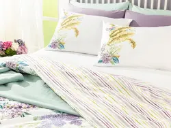 ست روکش لحاف دو نفره 200×220 پنبه ای سنبل – یاسی انگلیش هوم