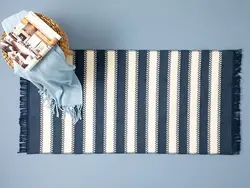 گلیم بافته شده اسپارکس 120×180 سانتی متر آبی سرمه ای – کرم انگلیش هوم