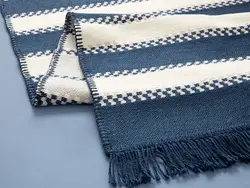 گلیم بافته شده اسپارکس 80×150 سانتی متر آبی سرمه ای – کرم انگلیش هوم