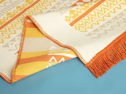 گلیم چند رنگ بافته شده 120×180 سانتی متر نارنجی انگلیش هوم