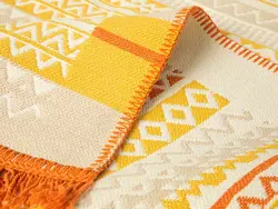 گلیم چند رنگ بافته شده 80×150 سانتی متر نارنجی انگلیش هوم