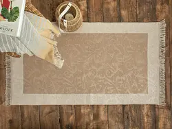 گلیم دکو بافت 80×150 سانتی متر بژ انگلیش هوم