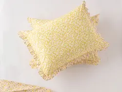 روبالشی 2 بسته پنبه ای گل 50×70 سانتی متر زرد انگلیش هوم
