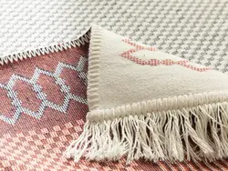 گلیم بافته شده رایلی 120×180 سانتی متر مشکی کرم انگلیش هوم