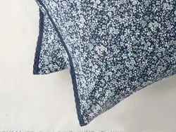 روبالشی 2 بسته پنبه ای Fleur De Nuit 50×70 سانتی متر آبی سرمه ای انگلیش هوم