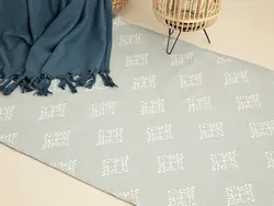 گلیم بافت ناوا 80*150 سانتی متر خاکستری انگلیش هوم
