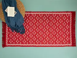 گلیم بافته لوک 60*100 سانتی متر قرمز انگلیش هوم