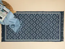 گلیم بافته لوک 120×180 سانتی متر نیلی انگلیش هوم