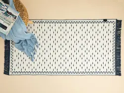 گلیم بافته لوک 120×180 سانتی متر نیلی انگلیش هوم