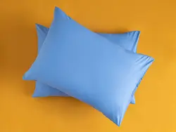 روبالشی 2 بسته پنبه ای ساده 50×70 سانتی متر آبی انگلیش هوم