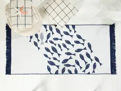گلیم بافته شده ماهی کوچولو 120×180 سانتی متر آبی سرمه ای انگلیش هوم