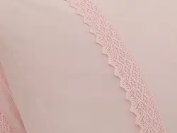 روبالشی ست دو عددی  50×70 طرح نانسی – صورتی انگلیش هوم