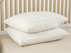 روبالشی ست دو عددی نخی طرحدار سایز 50×70 رنگ بژ انگلیش هوم