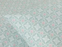 روبالشی ست دو عددی نخی طرحدار سایز 50×70 رنگ آبی فیروزه ای انگلیش هوم