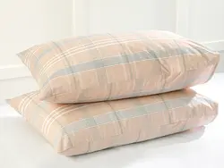 روبالشی ست دو عددی نخی طبیعی سایز 50×70 رنگ صورتی انگلیش هوم