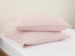 روبالشی ست دو عددی کریستال ابریشمی سایز 50×70 رنگ صورتی انگلیش هوم