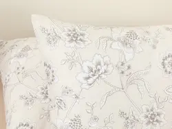 روبالشی ست دو عددی کتان طرح ژاکوبین سایز 50×70 رنگ بژ انگلیش هوم