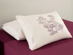 روبالشی ست دو عددی طرح Village Life سایز 50×70 رنگ صورتی انگلیش هوم