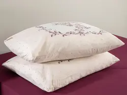 روبالشی ست دو عددی شیک تویل سایز 50×70 رنگ بادمجانی انگلیش هوم