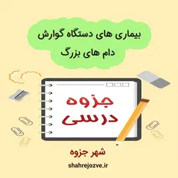 دانلود جزوه بیماری های دستگاه گوارش دام های بزرگ (رشته دامپزشکی)