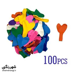 بادکنک 10 اینچ 100 عددی قلبی تایلندی چند رنگ