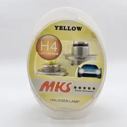 لامپ خودرو MKS / پایه H4 مدل Yellow ولت 12