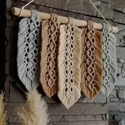 دیوارکوب مکرومه طرح پر