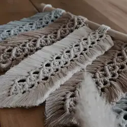 دیوارکوب مکرومه طرح پر