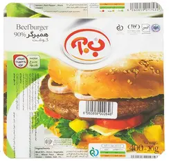 همبرگر گوشت 90% ب.آ