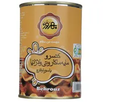 کنسرو مایه ماکارونی و لازانیا با سویا و قارچ بهروز