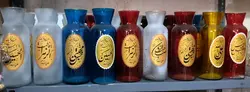 گلدان شیشه ای رنگی