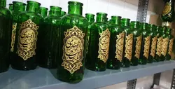 گلدان شیشه ای سبز