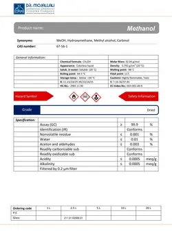 متانول گرید Dried | دکتر مجللی