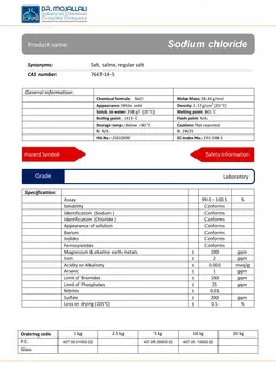 سدیم کلراید گرید Laboratory | دکتر مجللی