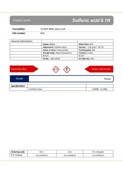 تیترانت اسیدسولفوریک 0.1 نرمال گرید Titrant | دکتر مجللی