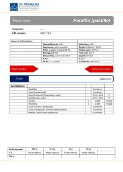 پارافین جامد گرانول گرید Laboratory | دکتر مجللی