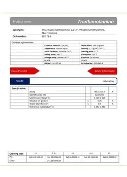 تری اتانول آمین گرید Laboratory | دکتر مجللی