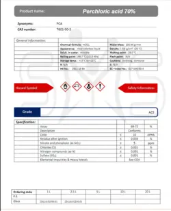 اسید پرکلريک %70 گرید ACS | دکتر مجللی